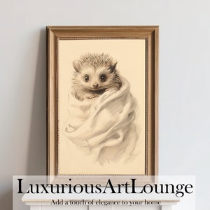 Woodland Baby Hedgehog Animal Print #2 | Nursery Decor | PRINTABLE Art | Nursery Wall Art | Forest Animal Babies | Baby Room Art Baby Decor