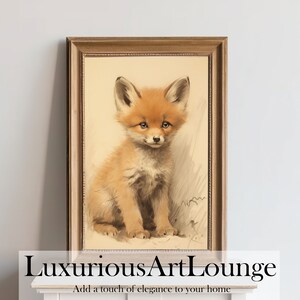 Baby Fuchs Tierdruck #3 | Kinderzimmer Dekor | DRUCKBARE Kunst | Kinderzimmer Wand Kunst | Waldtier Babys | Babyzimmer Kunst | Neugeborenen Dekor