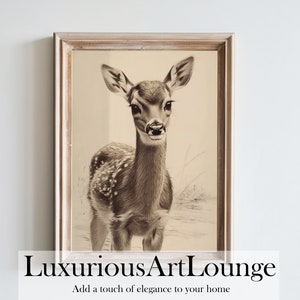 Woodland Baby Deer Animal Print #1 | Nursery Decor | PRINTABLE Art | Nursery Wall Art | Forest Animal Babies | Baby Room Art | Newborn Decor