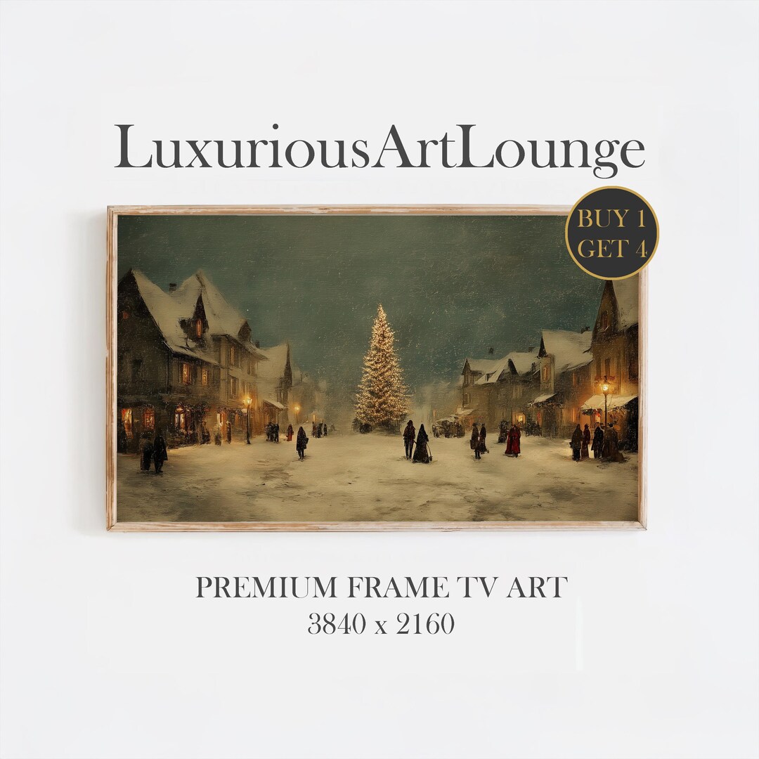 Victorian Christmas Village Digital Art Samsung Frame TV 4K Winter ...