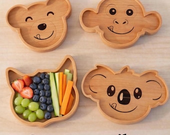 Tableaux ludiques sur le thème des animaux pour les déjeuners des enfants – Fichiers numériques STL/DXF