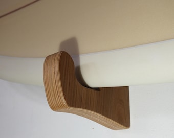Support mural en bois pour planches de surf – Support artisanal pour planches de surf, snowboards, skateboards et équipements sportifs