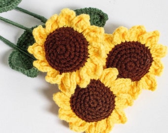 Crochet Sunflowers - Durable Sunflower, Handmade Gift