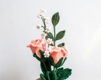 Nachhaltiger gehäkelter Blumenstrauß | Herbststrauß Gänseblümchen Immergrün und langlebig | Frühlingsdekoration | Muttertag