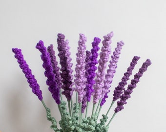 Crocheted lavender bouquet | Long-lasting, evergreen bouquet | Colorful gift bouquet | Purple lilac pink