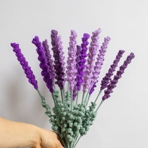 Crocheted lavender bouquet | Long-lasting, evergreen bouquet | Colorful gift bouquet | Purple lilac pink