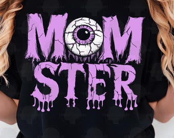 Mamma png, Halloween-t-shirt för mammor, sublimeringsdesign, rolig Halloween-mamma png, läskig mamma png, skelettmamma png, läskigt öga png
