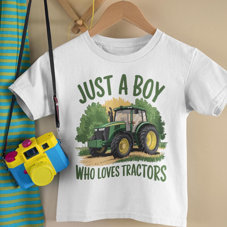 Just A Boy That Loves Tractors PNG, Boys Tractor PNG Sublimation Design, Retro Tractor png, Boys Birthday Png, Boys Tractor T Shirt Png