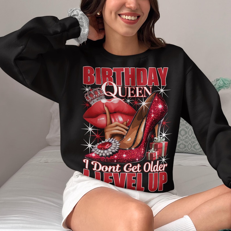 Birthday Queen I Don't Get Older I Level Up Png, Red Birthday Queen Sublimation, Birthday Girl png, Birthday Diva png, Its My Birthday PNG
