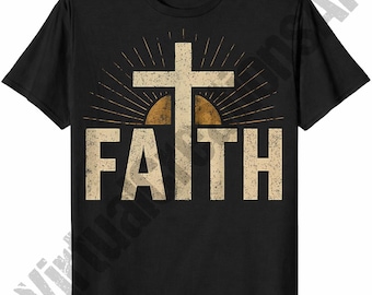 Vintage Sunrise Holy Cross Faith PNG, Christian T shirt Sublimation Religious Graphic