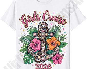 Girls Cruise 2026 PNG – Glam Anchor Digital Download