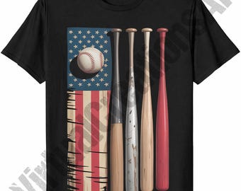 Bandera estadounidense de béisbol PNG, sublimación de béisbol patriótico, camiseta de béisbol de EE. UU. PNG, béisbol vintage PNG, deportes de verano PNG, 4 de julio PNG