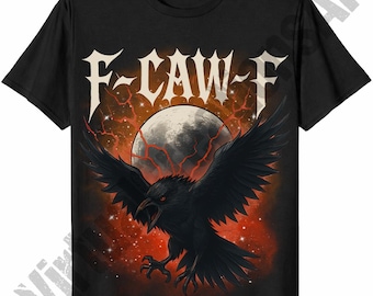 F-CAW-F Krähe Png, Sublimation, gotischer Rabe Png, lustiges Krähe Zitat Png, lustiger schwarzer Vogel Png, sarkastischer PNG, T-Shirt Design