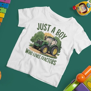 Just A Boy That Loves Tractors PNG, Boys Tractor PNG Sublimation Design, Retro Tractor png, Boys Birthday Png, Boys Tractor T Shirt Png