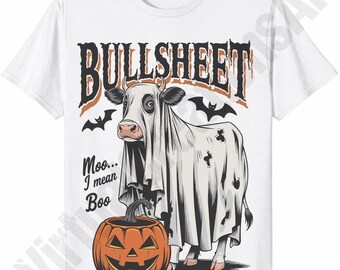 Bullsheet Png , Funny Halloween PNG Sublimation Design, Funny Bull png, Cow Png, Moo I Mean Boo Png, Ghost Cow Png, Halloween T Shirt Design