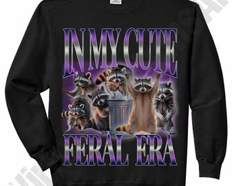 私のかわいい野性時代のアライグマPNG、ブートレグTシャツグラフィック、昇華プリント、かわいいアライグマPNG、面白い引用、野性PNG
