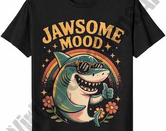 Jawsome Stimmung png, glücklicher Hai png, Hai-Woche png, Hai-Liebhaber png, Hai-Sublimation, Ozean-Liebhaber png, Ozean-Tierwelt png, Hai-Zitat png