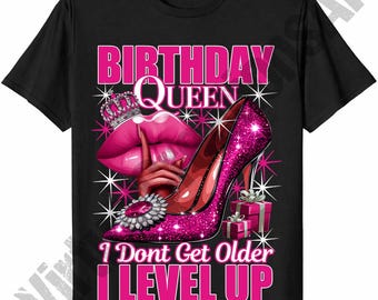 Birthday Queen I Don't Get Older I Level Up Png, Birthday Queen Sublimation, Birthday Girl png, Birthday Diva png, Its My Birthday PNG