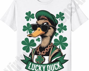 Valentines Day Duck Png Graphic Digital Download, Lucky Duck PNG, Funny St Patricks Day Duck T Shirt Graphic, Funny Paddys Day png