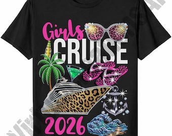 Girls Cruise 2026 PNG – Glam Leopard Cruise Digital Download