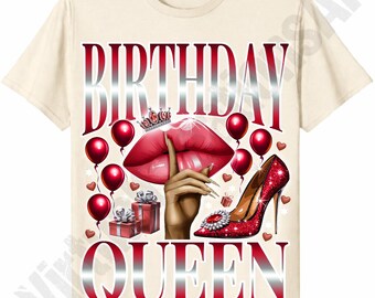 Birthday Queen Png, Red Birthday Queen Sublimation, Birthday Girl png, Birthday Diva png, Its My Birthday PNG, Birthday Bootleg png