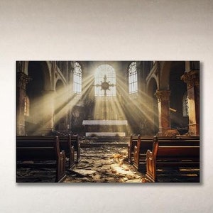 Lost Place Church 4, Urbex Image, Urbex Digital Print, Lost Place Canvas, Past Times