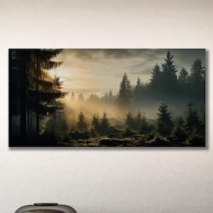 Forest Picture, Wall Decor Canvas, Forest Landscape, Forest Canvas