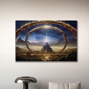 Stargate to the Stars 7, Modern Art, Fantasy, Mystic Mountains Art