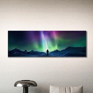 Aurora Borealis Wall Art 6, Aurora Polaris Wall Decor, Northern Lights Canvas
