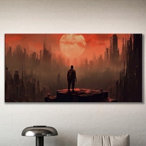 Postapocalyptic World 10, Modern Art, Wall Decor Canvas, Fantasy, Mystic Landscape Art