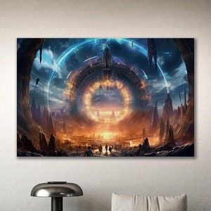 Stargate to the Stars 3, Modern Art, Fantasy, Mystic Landscape Art