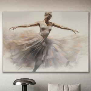 American Ballet Print, Ballerina, Classic Dance Canva