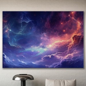 Deep Space 4, Modern Art, Wall Decor Canvas, Galaxy, Mystic Galactic Art