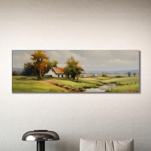 Vintage Farm Leinwand 2, Rustikal, Bauernhof, Digital Art, Finca