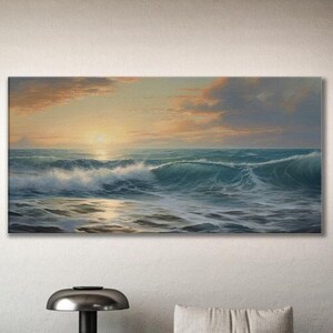 Beach Canvas 6, Modern Art, Summer Day, Seascape, Sunrise