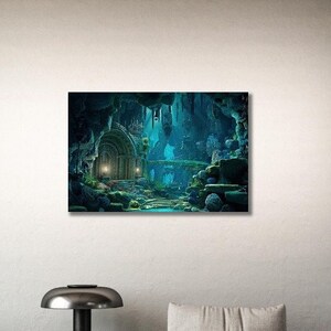 Lost Cultures 10, Modern Art, Wall Decor Canvas, Fantasy, Mystic Monuments, Tomb Raider, Epic Monuments