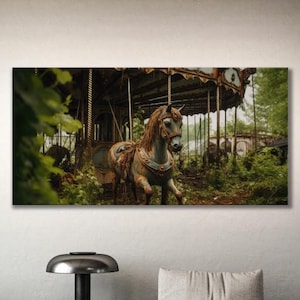 Lost Place Amusement Park 2, Urbex Image, Urbex Digital Print, Lost Place Canvas, Past Times