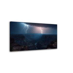 Thunderstorm Canvas 3, Modern Art, Wall Decor Canvas, Fantasy, Mystic Landscape Art, Epic Thunder