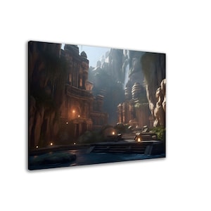 Lost Cultures 2, Modern Art, Wall Decor Canvas, Fantasy, Mystic Monuments, Tomb Raider, Epic Monuments