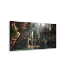 Lost Cultures 5, Modern Art, Wall Decor Canvas, Fantasy, Mystic Monuments, Tomb Raider, Epic Monuments