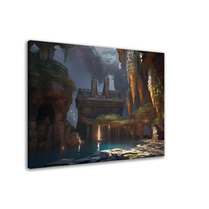 Lost Cultures 6, Modern Art, Wall Decor Canvas, Fantasy, Mystic Monuments, Tomb Raider, Epic Monuments