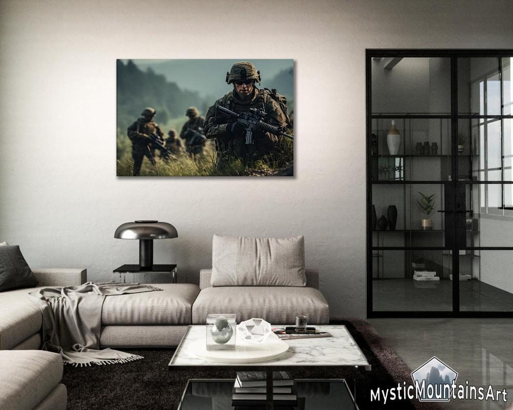 Soldier portrait 9, artillery picture, officer digital print, war canvas.