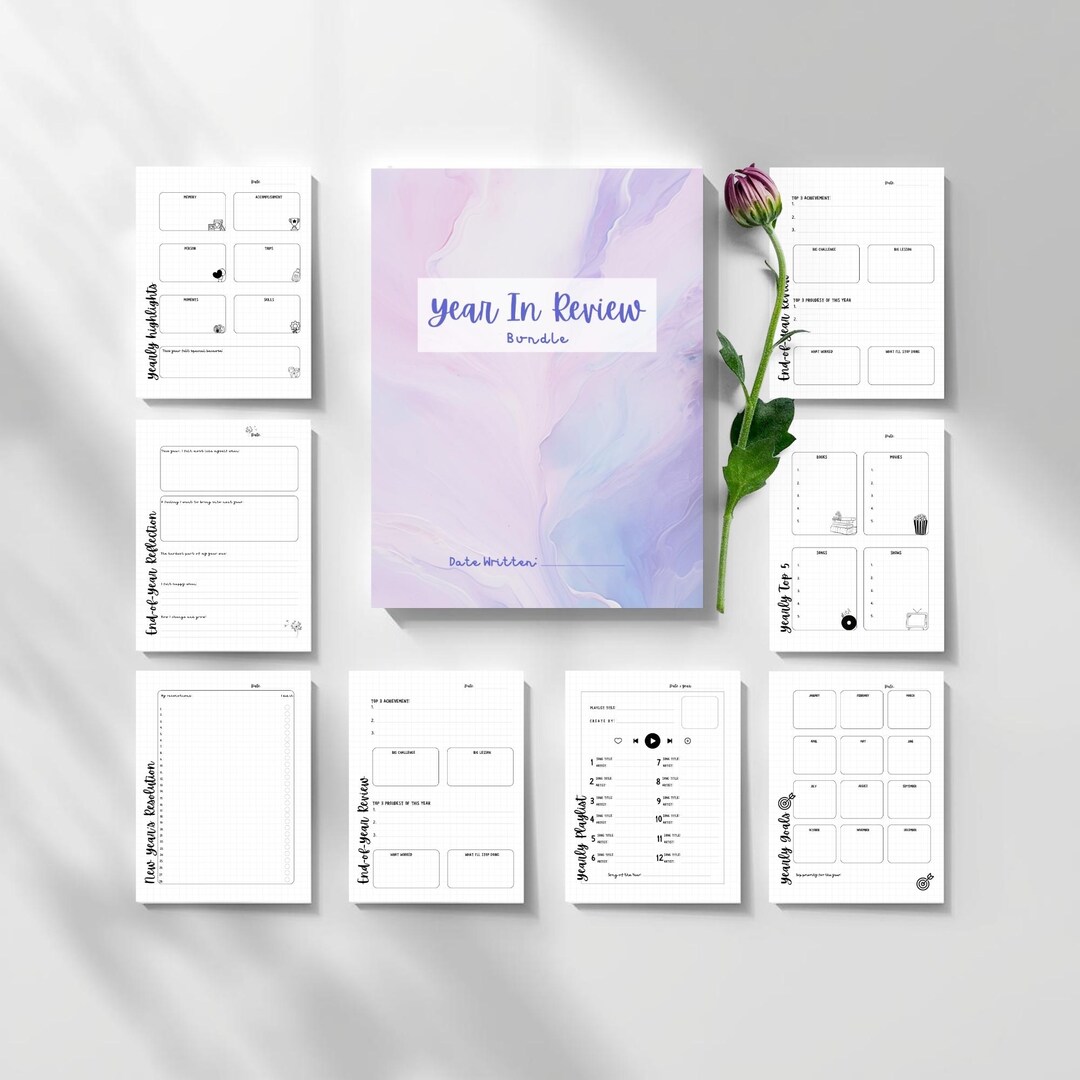 2025 Year in Review, 2026 Yearly Digital Planner Template, Printable ...