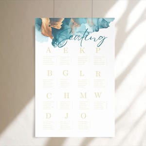 Smaragd und Gold Hochzeitssitzplan, druckbarer Sitzplan in Smaragdgrün, Sitzplan Sitzplan, Sitzplan Sitzplan, CLW06