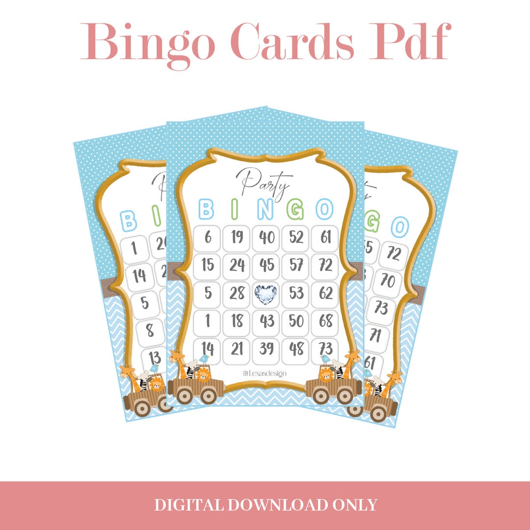 Printable Bingo Game Bingo Party Bingo Kid's Bingo Etsy