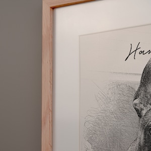 Bleistift Hunde Portrait vom Foto als Kunstdruck personalisiertes Geschenk Tier Zeichnung ArtGraphit No. 1 schwarz/weiß Gemälde Bild 10