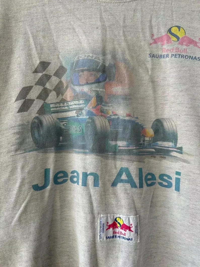 Vintage 1998 Red Bull Sauber Petronas Jean Alesi F1 Racing Sweatshirt, Size L image 5