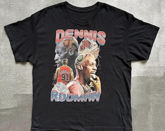 Vintage Dennis Rodman Bad As I Wanna Be Worm Black Tee Shirt, Size L