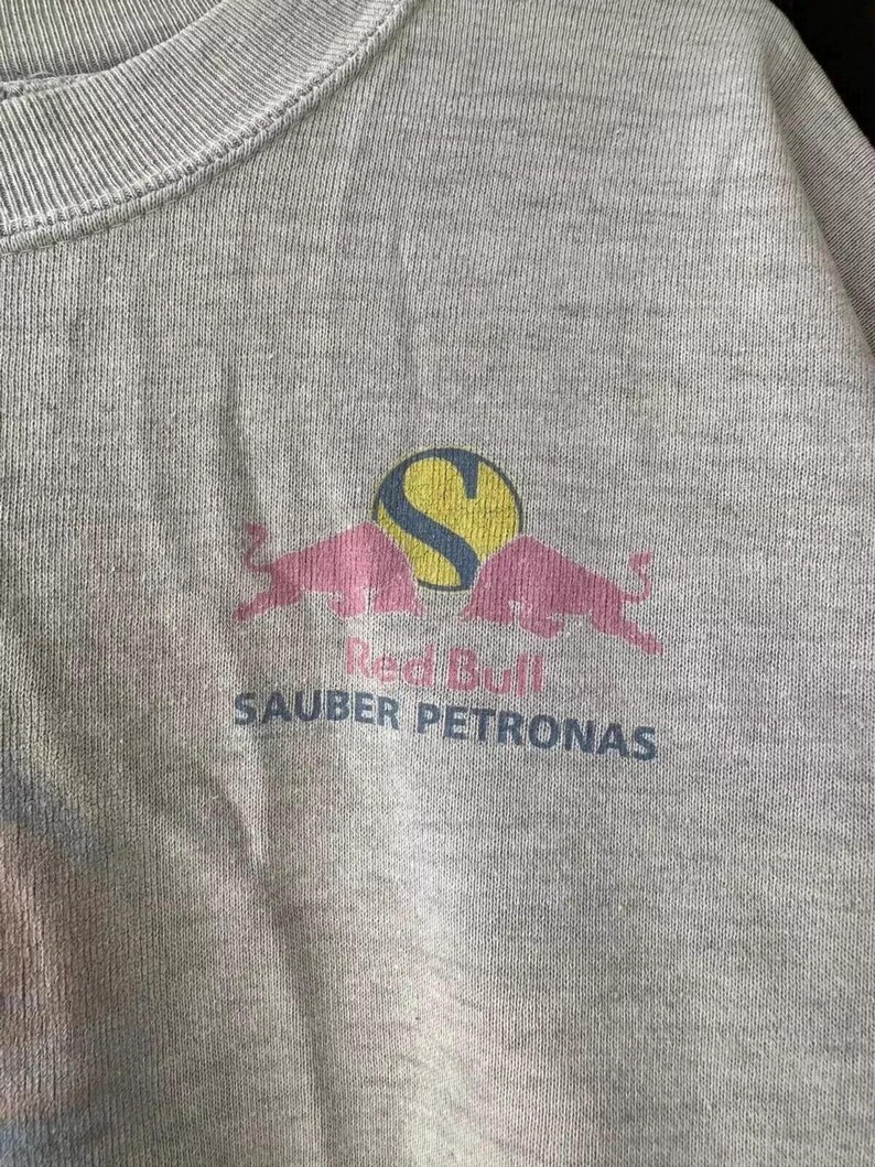 Vintage 1998 Red Bull Sauber Petronas Jean Alesi F1 Racing Sweatshirt, Size L image 4