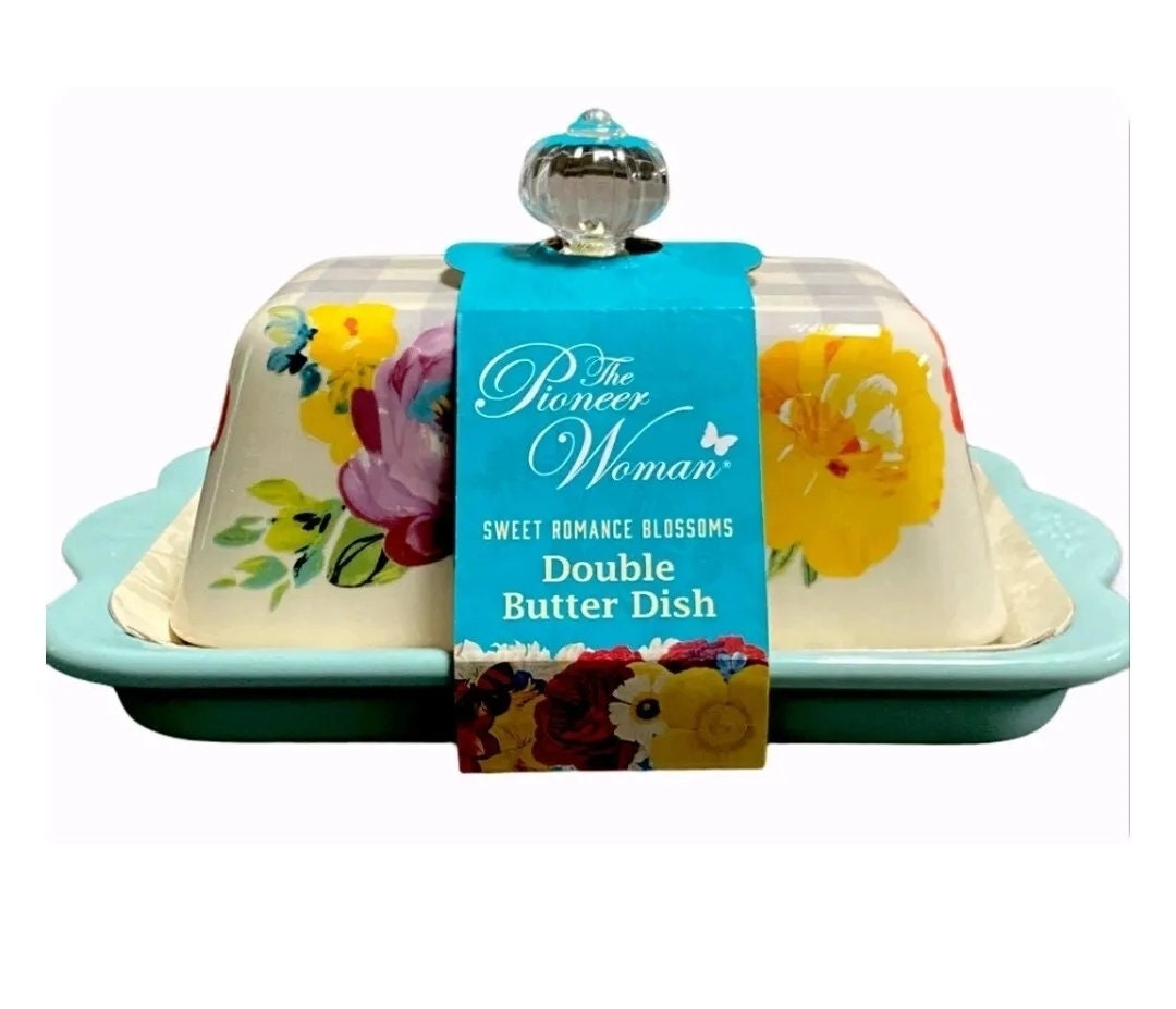 NEW! The Pioneer Woman Sweet Romance Ceramic Double Stick Butter Dish NWT